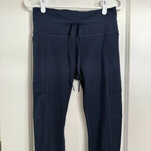 Athleta Rainier Cargo Tight Navy M